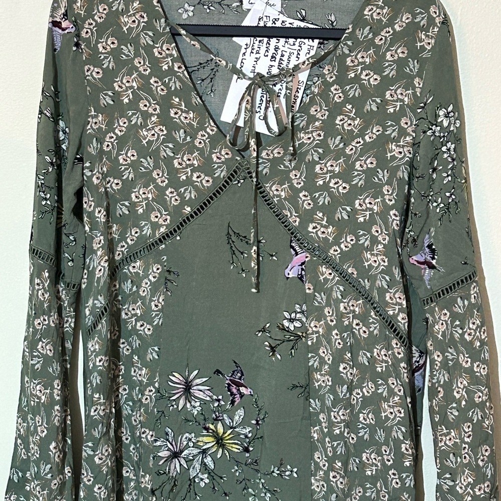 Floral Green Women's Dress